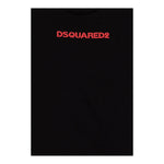 DSQUARED2 t-shirt girocollo tinta unita con stampa logo Nero per Bambino DQ2478X NERO DSQUARED2 