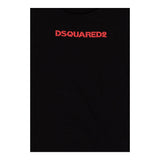 DSQUARED2 t-shirt girocollo tinta unita con stampa logo Nero per Bambino DQ2478X NERO DSQUARED2 