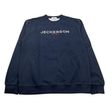 JECKERSON felpa tinta unita girocollo con stampa Blu per Bambino J4429X BLU JECKERSON 