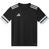 Adidas T-Shirt Girocollo Tinta Unita con Logo per Bambino JJ0053 NERO Adidas 