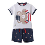 Minibanda Completo 2 Pezzi T-Shirt-Bermuda per Neonato 3B634 BIANCO/BLU MINIBANDA 