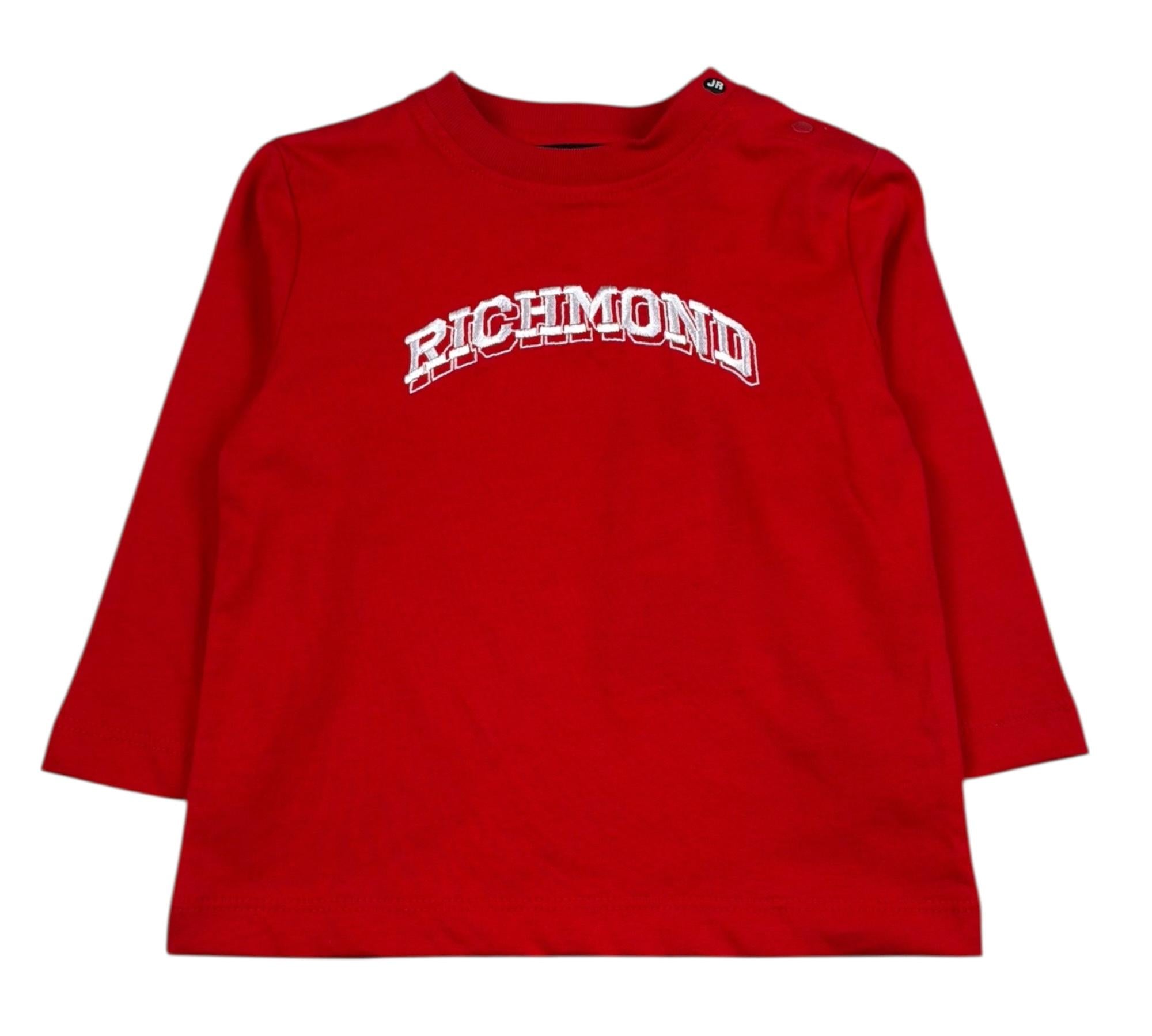 John Richmond Shirt Girocollo Tinta Unita con Stampa per Neonato RIP26130TS ROSSO JOHN RICHMOND 