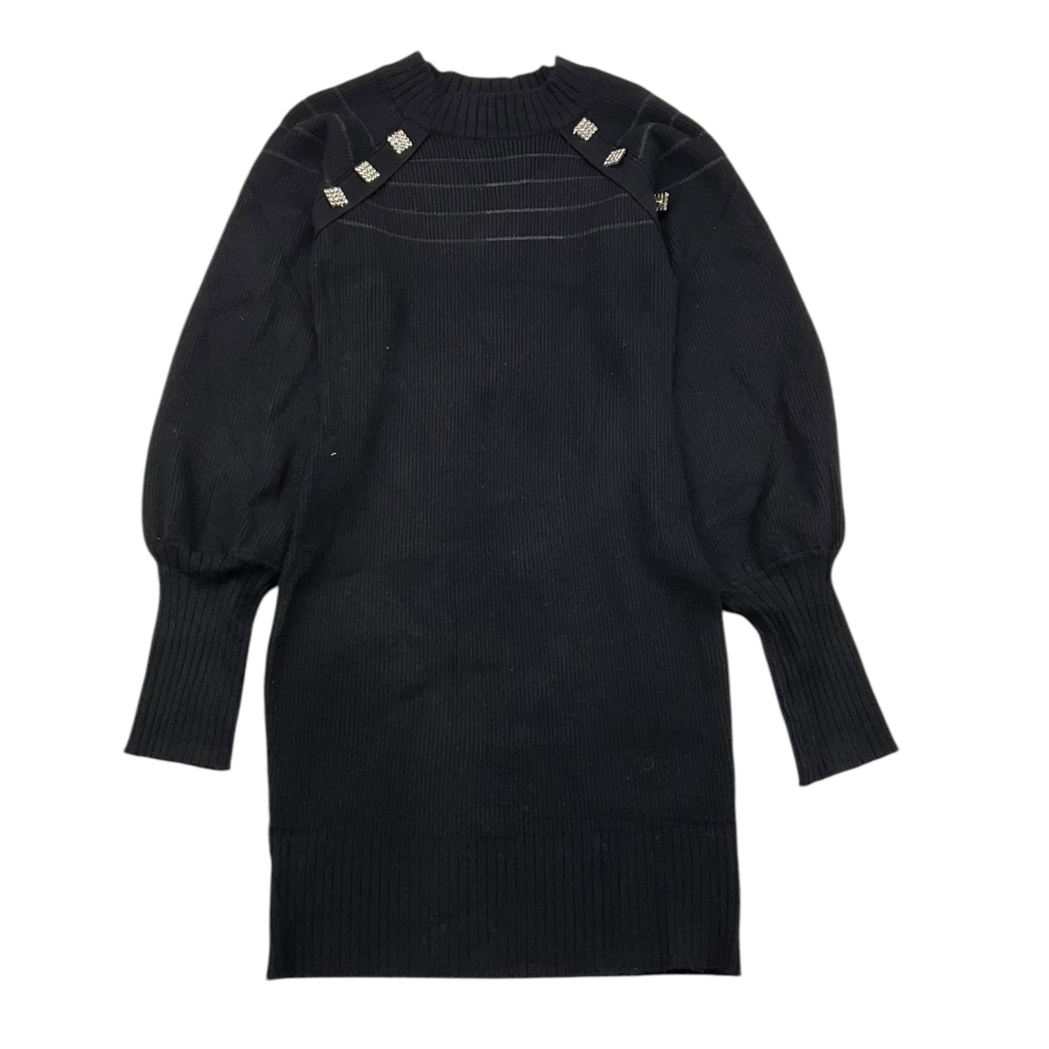 FUN & FUN abito girocollo tinta unita con applicazioni Nero per Bambina FCJDR00088 NERO FUN & FUN 