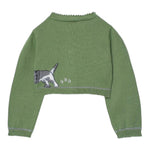 BOBOLI coprispalle tinta unita con stampa Verde per Neonata 709129N VERDE BOBOLI 