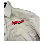 Just Cavalli Giubbino In Denim Modello Crop Tinta Unita per Bambina JGP26138GB PANNA JUST CAVALLI 