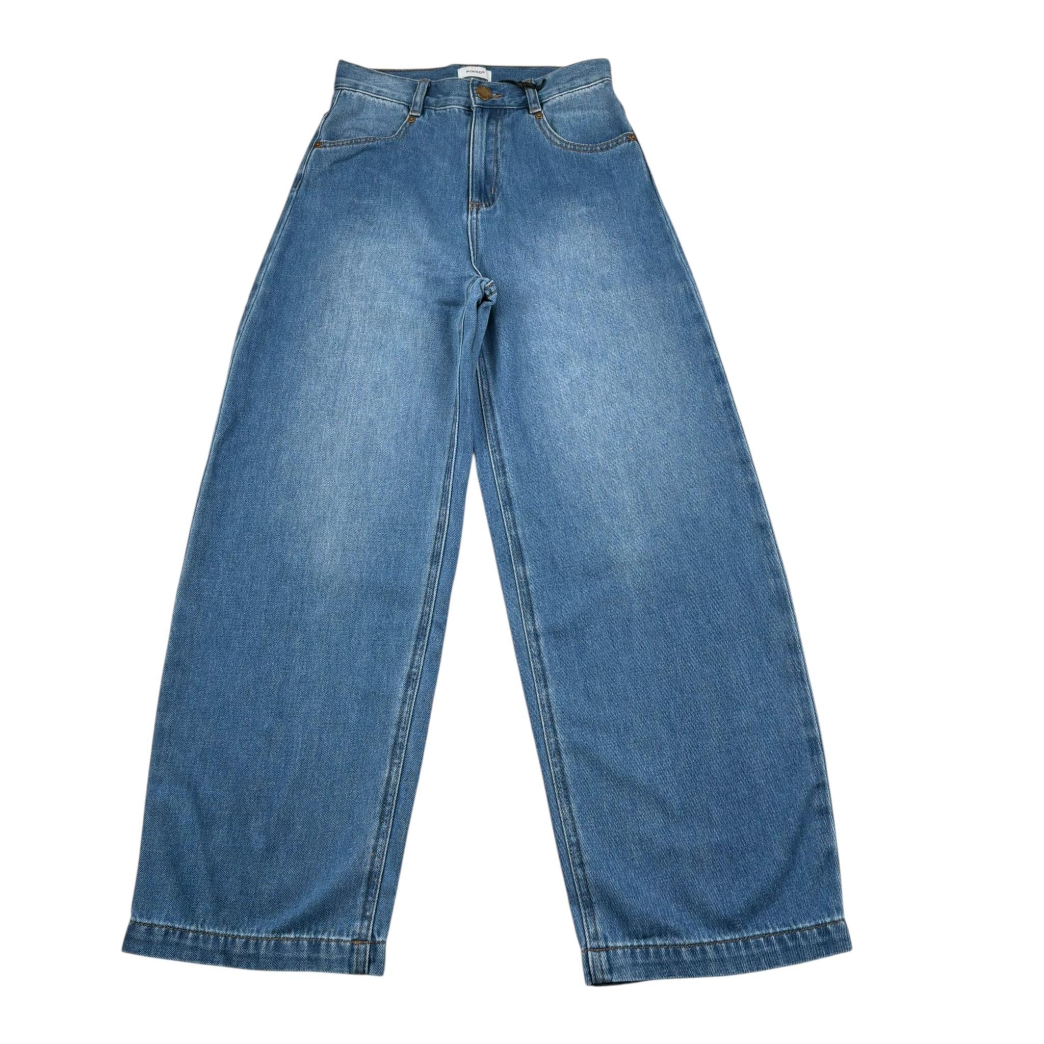 Pinko Jeans Tinta Unita con Logo  per Bambina KFPA012X AZZURRO PINKO 