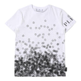Philipp Plein T-Shirt Girocollo tinta unita con Stampe Bianco per Bambino 2PM007 BIANCO PHILIPP PLEIN 
