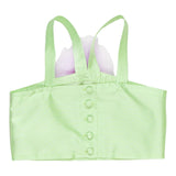 Miss Grant Top Solid Color Armhole With Green Applique For Baby Girl