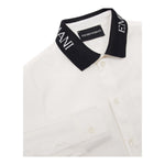 Emporio Armani Camicia Tinta Unita con Colletto In Contrasto per Bambino 6R4CJ5 BIANCO EMPORIO ARMANI 