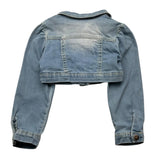 Fun &amp; Fun Baby Girl Solid Color Denim Jacket Light Blue