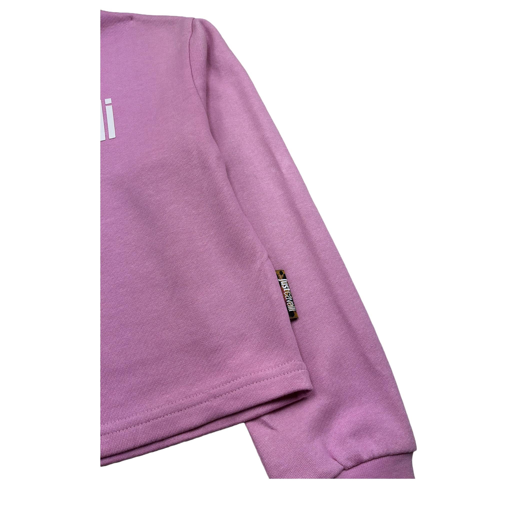 Just Cavalli Felpa Chiusa Girocollo Tinta Unita con Logo per Bambina JGP26042FE ROSA JUST CAVALLI 