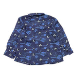 Cesare Paciotti Plain Shirt with Blue Flower Pattern for Newborns
