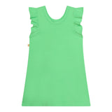 Billieblush Green Print Sequin Solid Dress For Girls