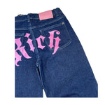 JOHN RICHMOND jeans tinta unita con stampa logo posteriore Blu per Bambina RGA24130JEX BLU JOHN RICHMOND 