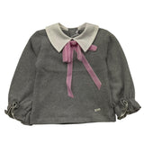 LE BEBE' maglia tinta unita cn colletto in contrasto Grigio per Neonata LBG6144 GRIGIO LE BEBE' 