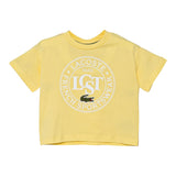 Lacoste T-Shirt Girocollo Tinta Unita con Stampa per Bambino TJ2463 GIALLO LACOSTE 