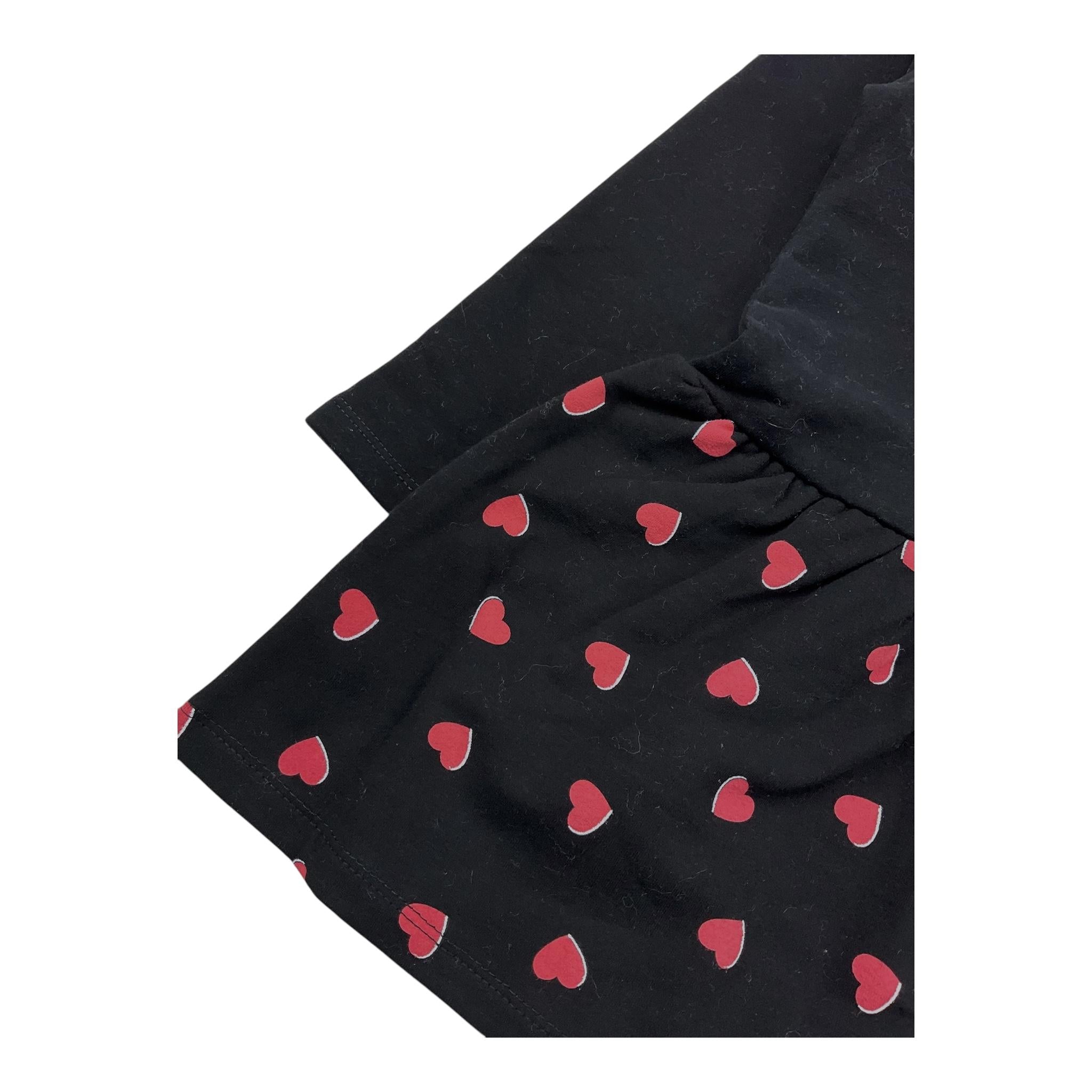 CANADA HOUSE abito manica lunga tinta unita stampa cuori Nero per Neonata 24461630 NERO CANADA HOUSE 