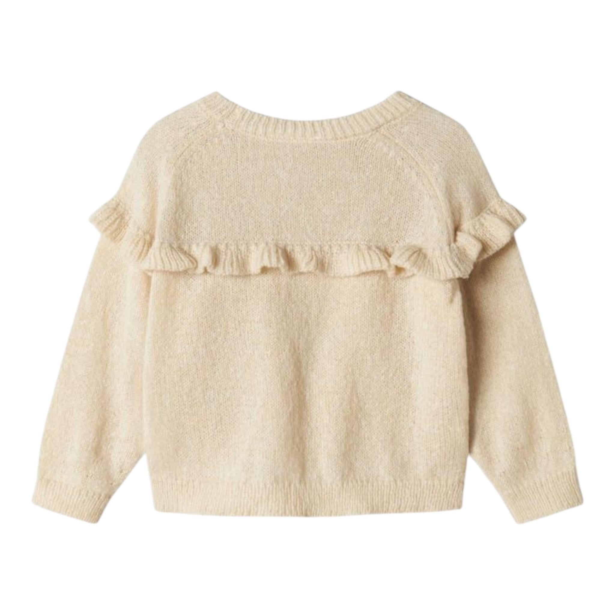 NAME IT maglia tinta unita girocollo con balze Panna per Bambina 13233168 PANNA NAME IT 