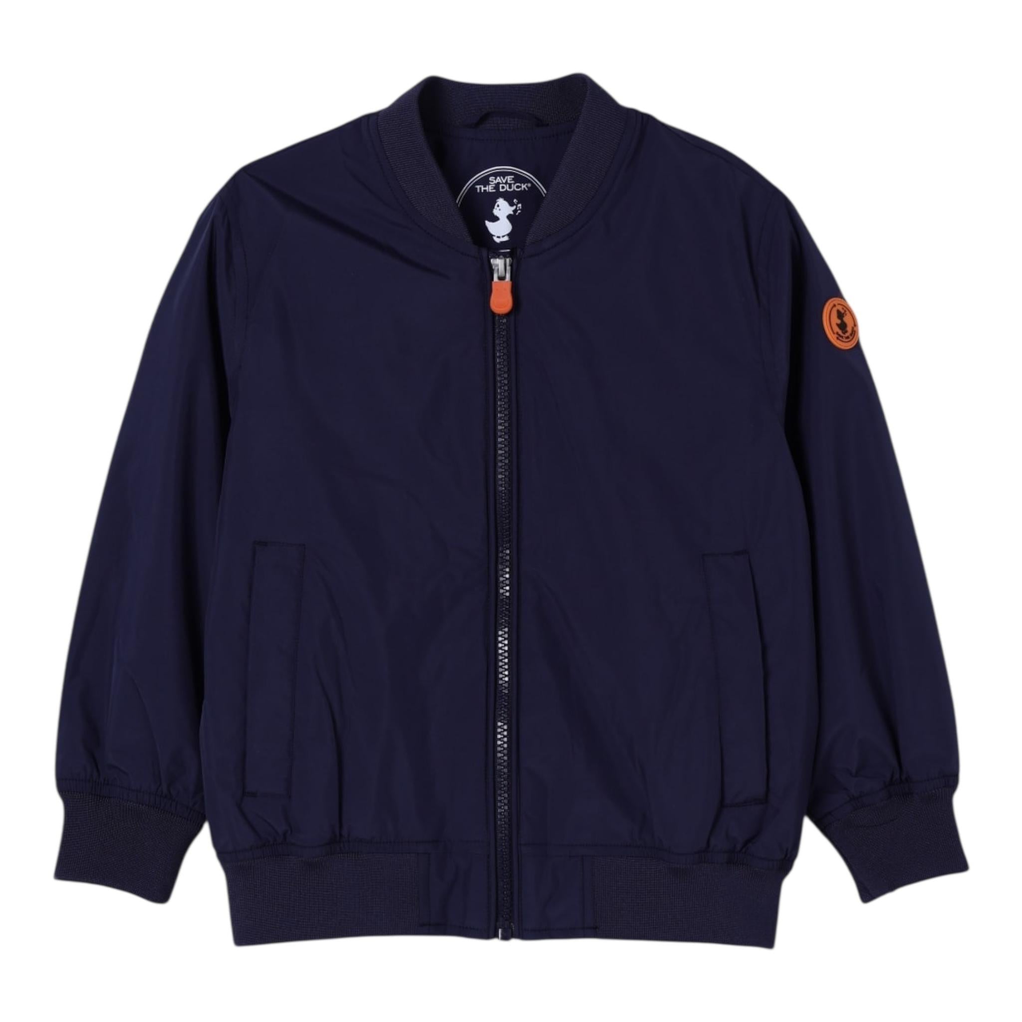 Save The Duck Giubbino Tinta Unita con Zip per Bambino J31163X BLU SAVE THE DUCK 