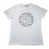 Butnot Solid Color Crewneck T-Shirt With Print White For Boys