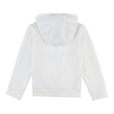 Fay Felpa Tinta Unita con Zip E Cappuccio per Bambino FW4P10 BIANCO FAY 