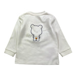 MINI BANDA shirt girocollo tinta unita con stampa Bianco per Neonato 33658 BIANCO MINI BANDA 