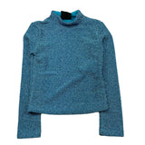 MARC ELLIS shirt girocollo tinta unita glitterata Azzurro per Bambina JMJTS00201 AZZURRO MARC ELLIS 