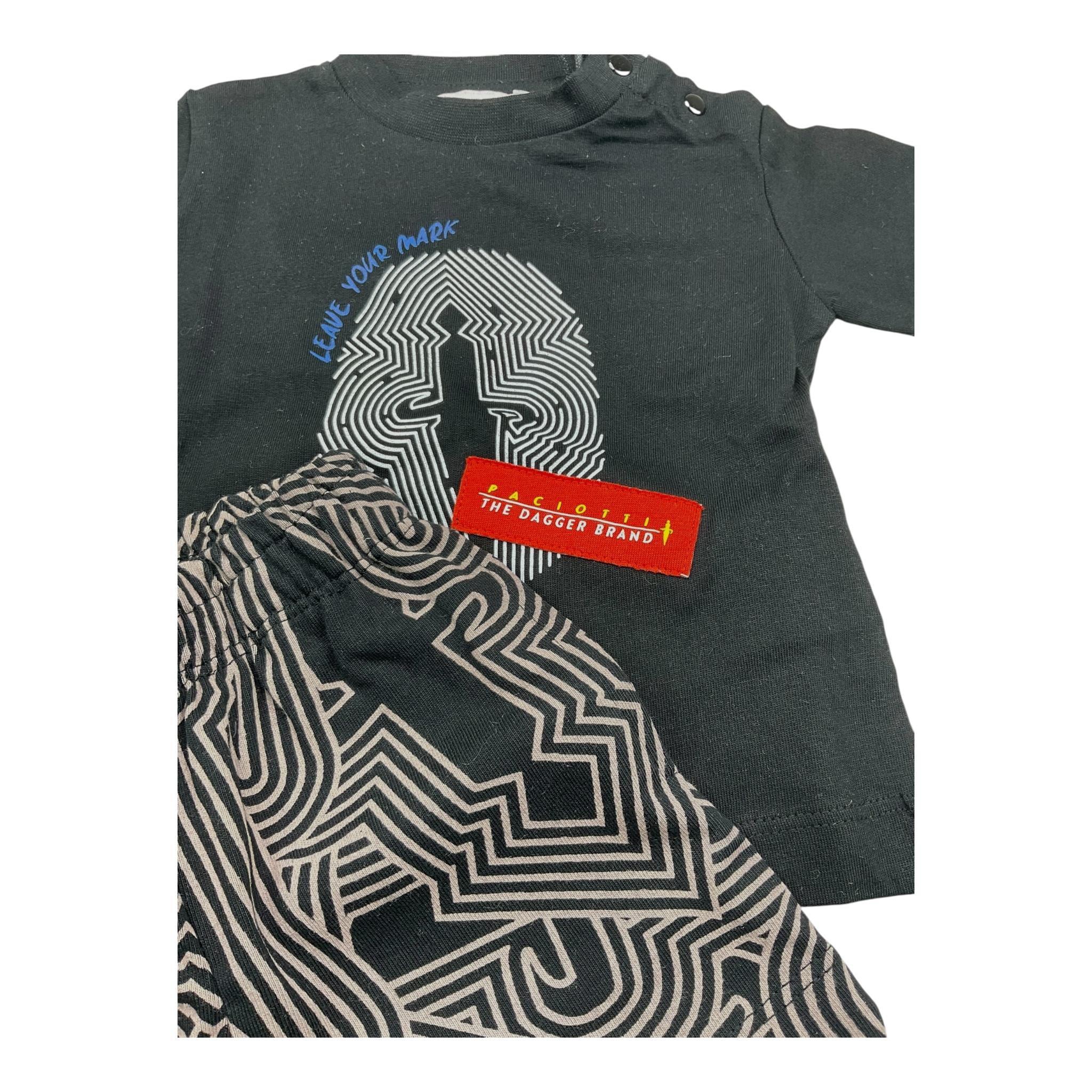 Cesare Paciotti Completo 2 Pezzi T-Shirt-Bermuda per Neonato COMP5122B NERO CESARE PACIOTTI 