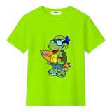 Mousse T-Shirt Tinta Unita con Stampa per Neonato NINJASURFFFN VERDE MOUSSE 