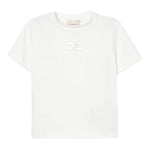Elisabetta Franchi T-Shirt Girocollo Tinta Unita con Stampa per Neonata EGTS094 BIANCO ELISABETTA FRANCHI 