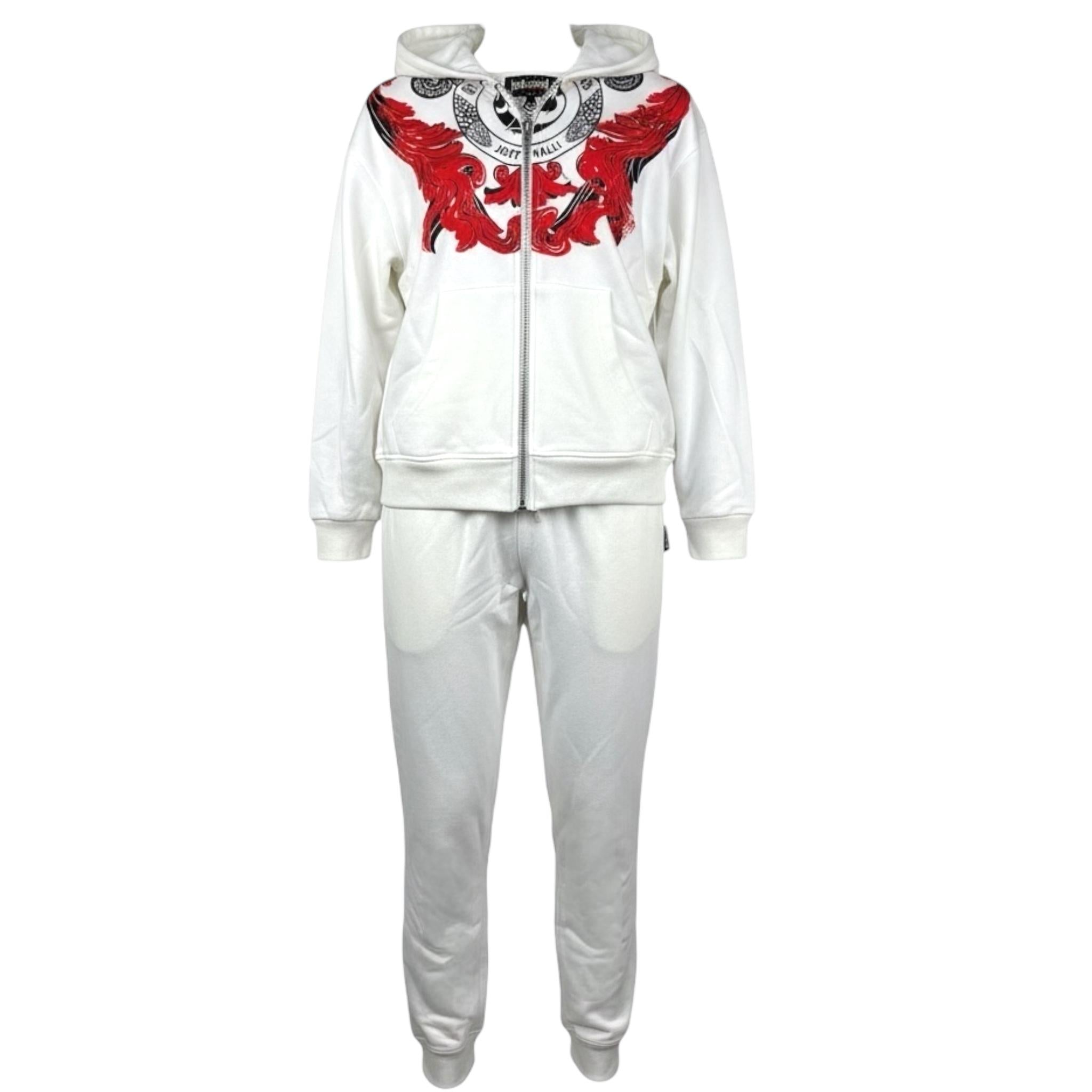 Just Cavalli Completo 2 Pezzi Felpa-Pantalone Tinta Unita per Bambino JBP26041CF PANNA JUST CAVALLI 