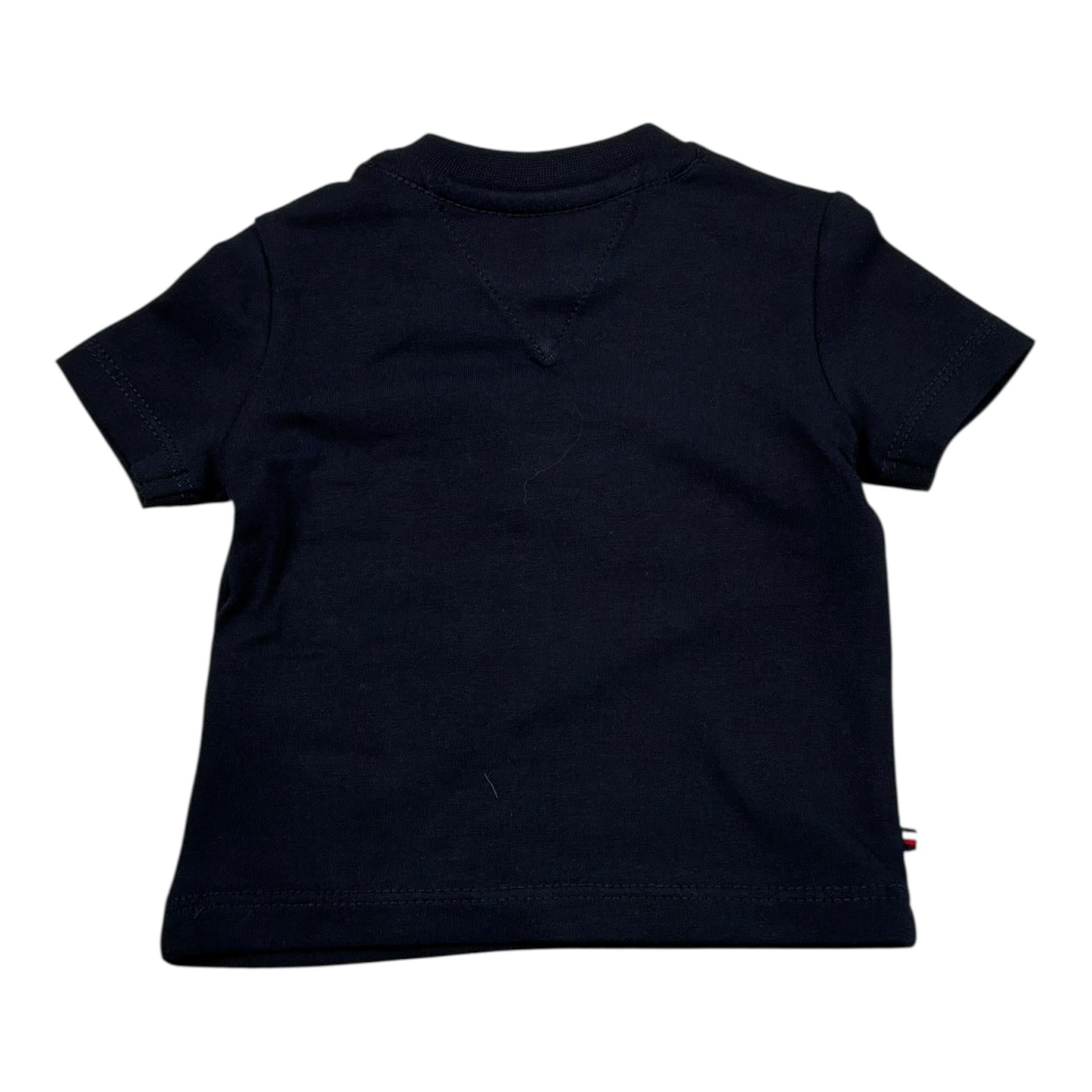 Tommy Hilfiger T-Shirt tinta unita con Stampa Blu per Neonato KN0KN01761J BLU TOMMY HILFIGER 