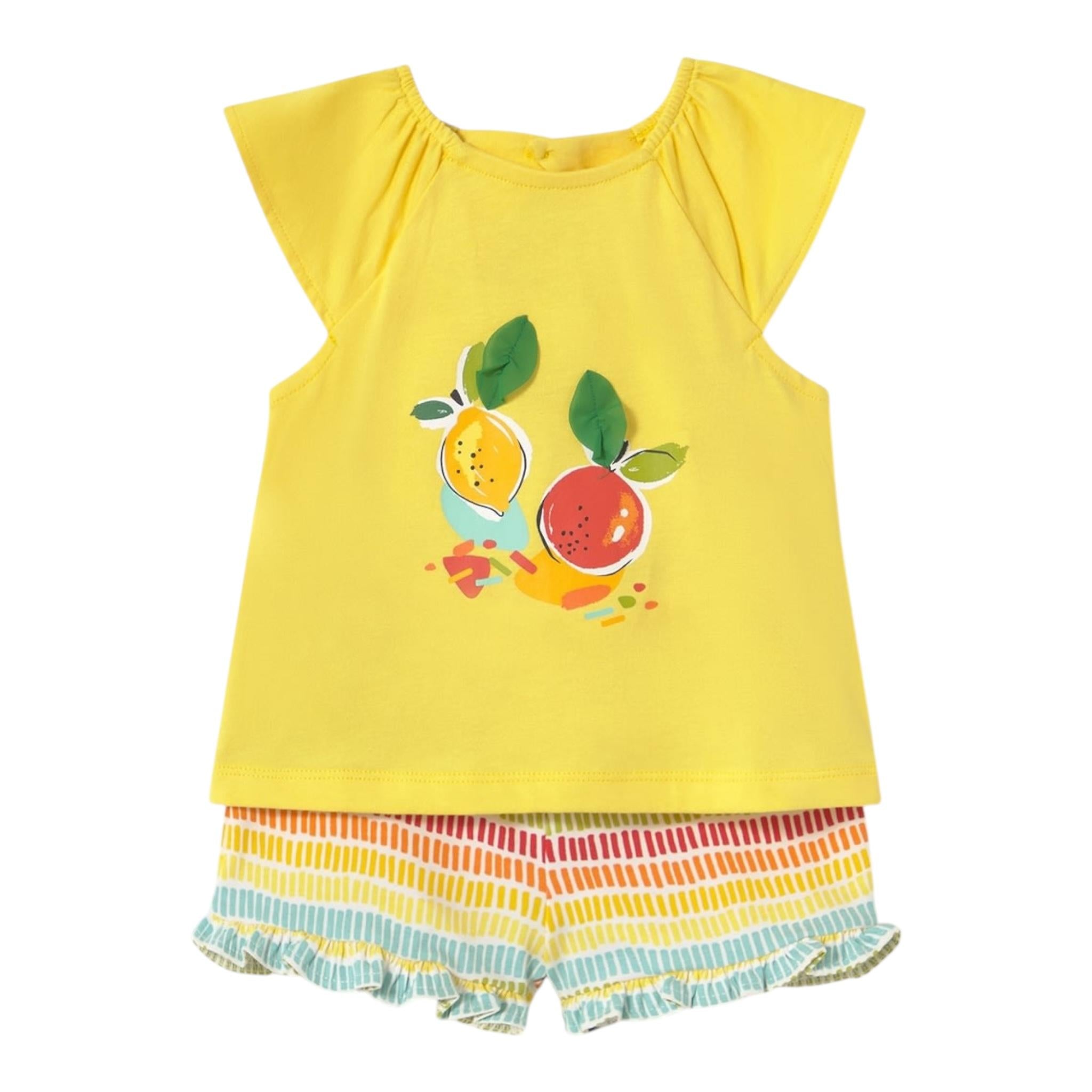 Mayoral Completo 2 Pezzi T-Shirt-Short per Neonata 1233 GIALLO MAYORAL 