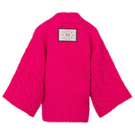 DOU DOU cardigan tinta unita manica larga  Fuxia fluo per Bambina DV9A40 FUXIA FLUO DOU DOU 