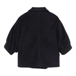 SIMONETTA cappotto tinta unita con maniche a sbuffo Blu per Bambina SV2A10 BLU SIMONETTA 