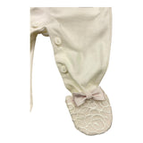Minu' Long Sleeve Onesie Solid Color With White Tulle For Newborn