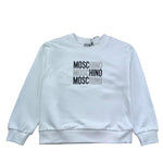 Moschino Felpa Girocollo Tinta Unita con Stampa per Bambino HRF078 BIANCO MOSCHINO 