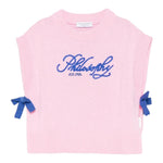 Philosophy Maglia Giromanica Tinta Unita con Stampa per Bambina I9E308X ROSA PHILOSOPHY 