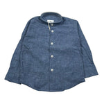 Manuel Ritz Camicia Manica Lunga tinta unita Collo Coreano Blu per Neonato MR2493 BLU MANUEL RITZ 