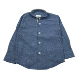 Manuel Ritz Camicia Manica Lunga tinta unita Collo Coreano Blu per Neonato MR2493 BLU MANUEL RITZ 