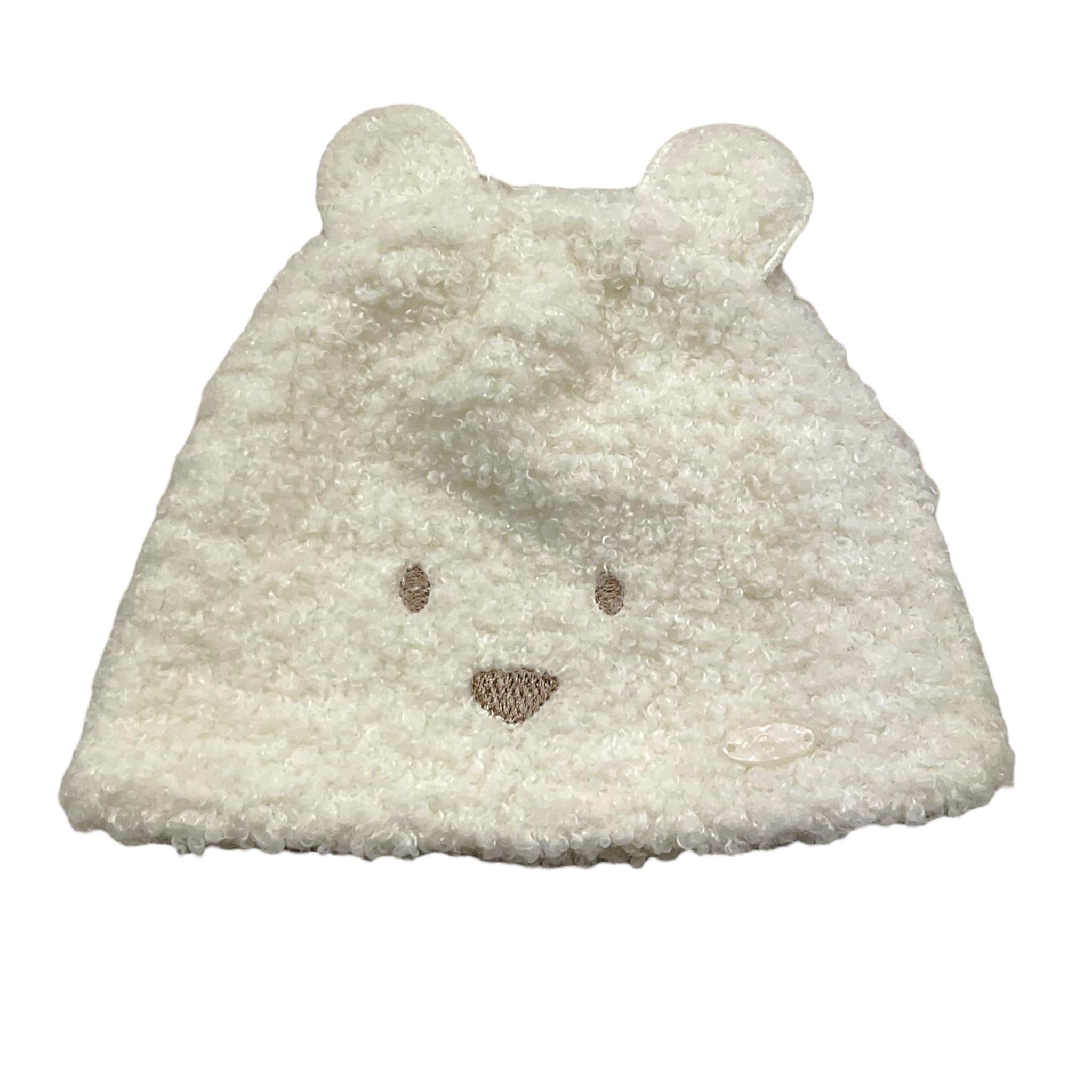 NINNAOH cappello tinta unita in peluche Bianco per Neonato I24228 BIANCO NINNAOH 