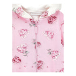 MONNALISA felpa con zip e cappuccio tinta unita cn cappuccio in contrasto Rosa per Bambina 39D800J ROSA MONNALISA 