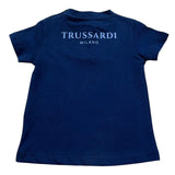 Trussardi T-Shirt Girocollo Tinta Unita con Stampa per Neonato TIP26093TS BLU TRUSSARDI 