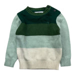TRUSSARDI maglia tricolore con fantasia a righe Verde per Neonato TIA25136MA VERDE TRUSSARDI 