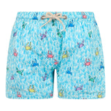 Saint Barth Costume Tinta Unita con Stampe Granchio per Bambino COMFORTLIGHT AZZURRO SAINT BARTH 