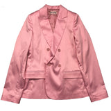 Aniye By Girl Pink Single Breasted Solid Color Jacket For Girls
