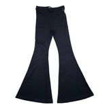 Manila Grace Black Bell Bottoms Solid Color Pants For Girls