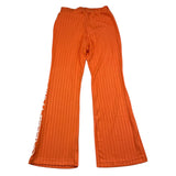 Gaelle Plain Flared Trousers With Orange Logo Print for Girls