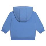 Carre'Ment Beau Zip Up Hoodie Plain Blue For Boys