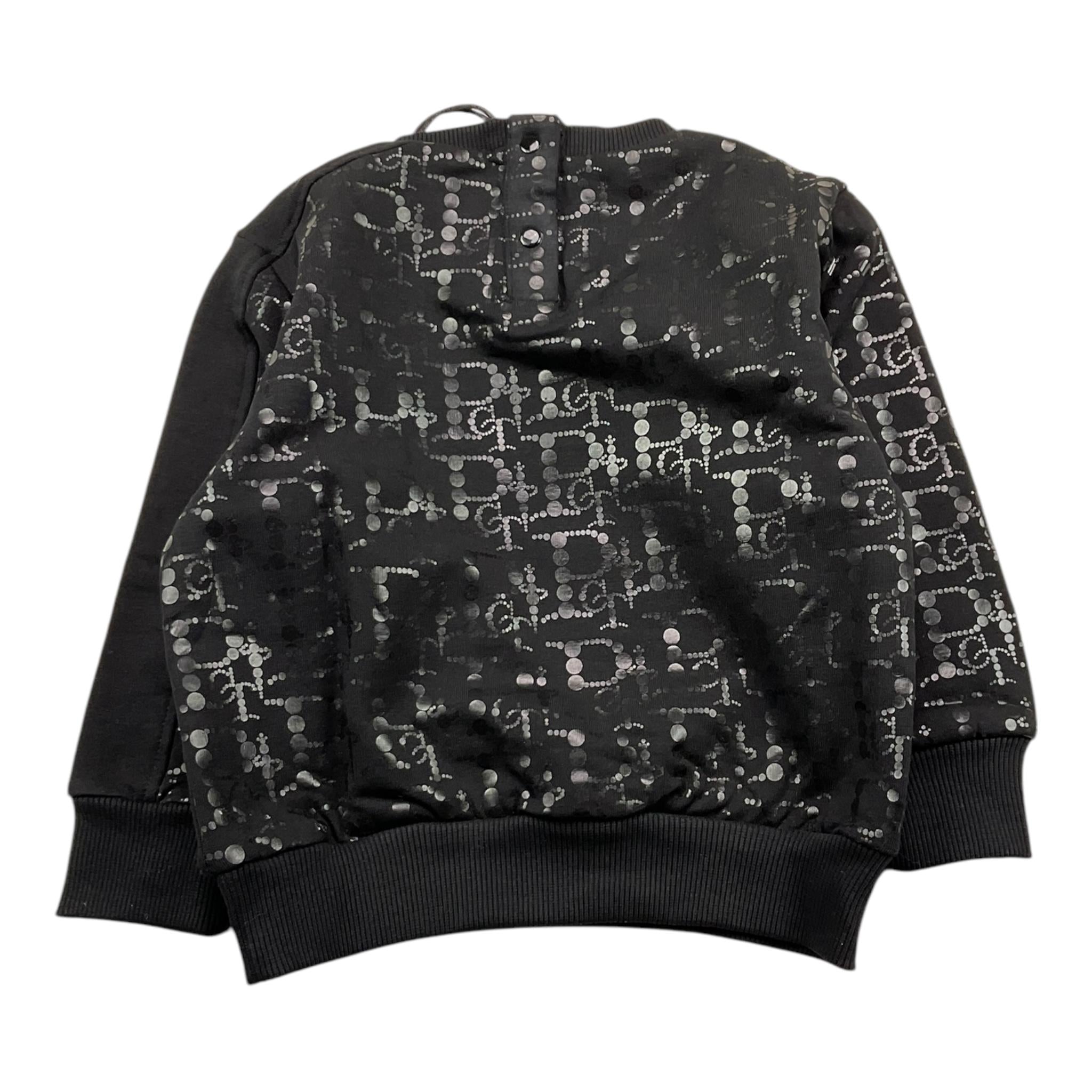 CESARE PACIOTTI felpa tinta unita girocollo con stampa Nero per Neonato MFP5350B NERO CESARE PACIOTTI 